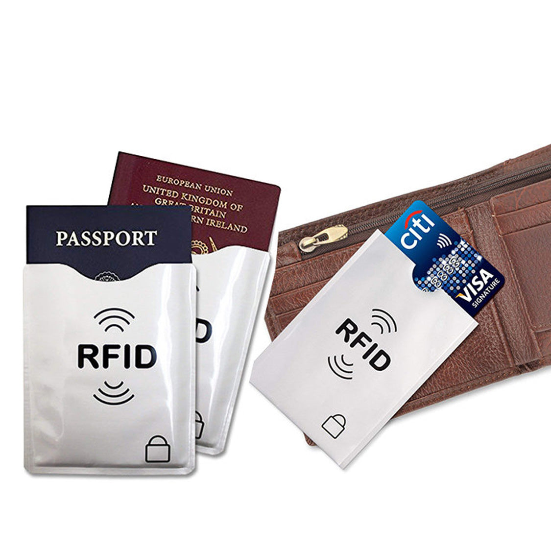 RFID安全防盜刷NFC卡套4個+ 護照套2個– VaryWarm 暖笠笠生活百貨