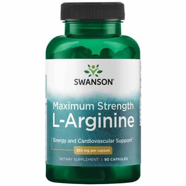美國 Swanson 特強左旋精氨酸(精胺酸) L-Arginine, Maximum Strength 850mg 90粒