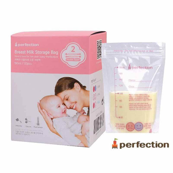 【買一送一，錯版印刷】Jaco Perfection 雙拉鏈2way感溫母乳儲奶袋 180ml (120pc) 雙拉鏈 + 有獨立剪口位  韓國進口 Jaco認可進口商 韓國製 信心保證