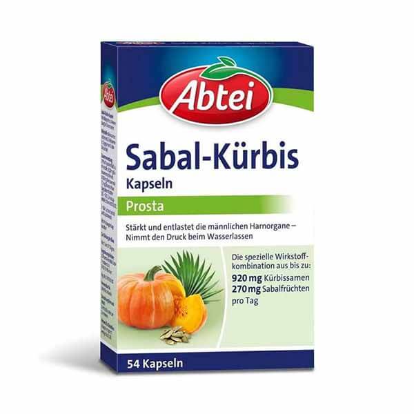Abtei Sabal-Kürbis Prosta 南瓜籽鋸棕櫚前列腺保健膠囊54粒 德國進口