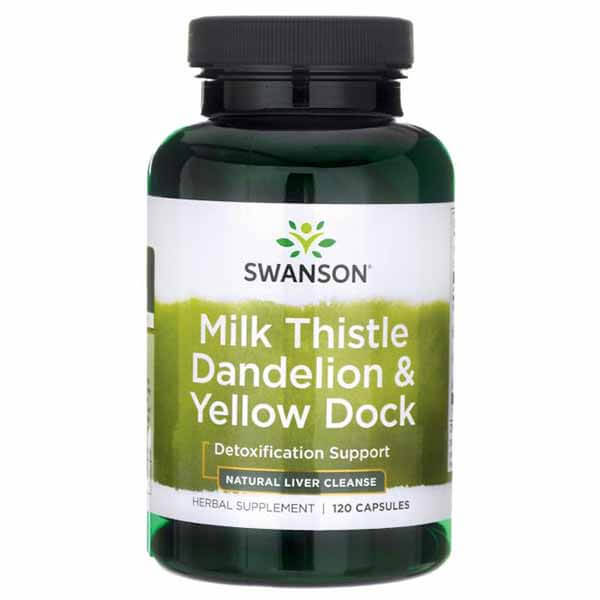 美國 Swanson 乳薊+蒲公英+黃塢 Milk Thistle Dandelion & Yellow Dock 120粒