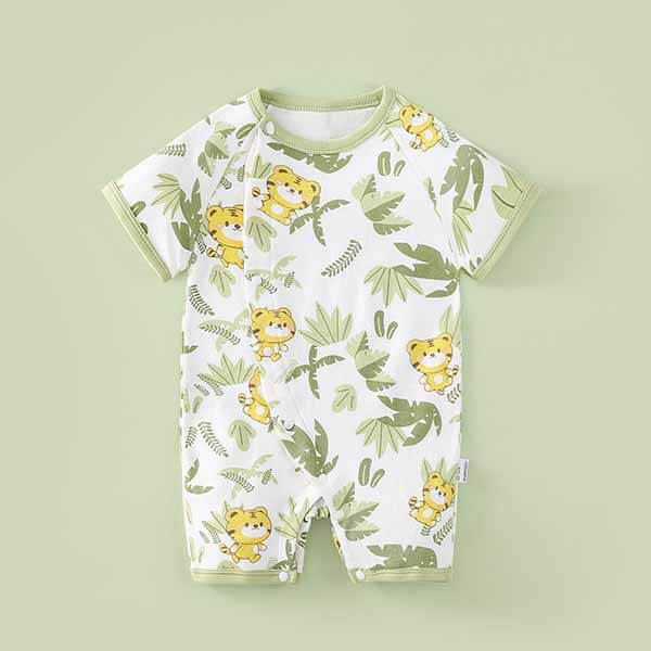 嬰兒薄身短袖蝴蝶衣連身衣