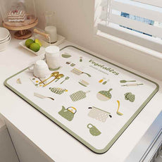 廚房硅藻土吸水軟墊 瀝水墊 餐墊