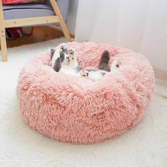 長毛絨圓形寵物睡貓窩狗窩 直徑約50cm