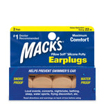 Mack’s 黏土矽膠耳塞 – 2對裝 非入耳式 多功能防水隔音耳塞