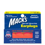 Mack’s 黏土矽膠耳塞 – 2對裝 非入耳式 多功能防水隔音耳塞