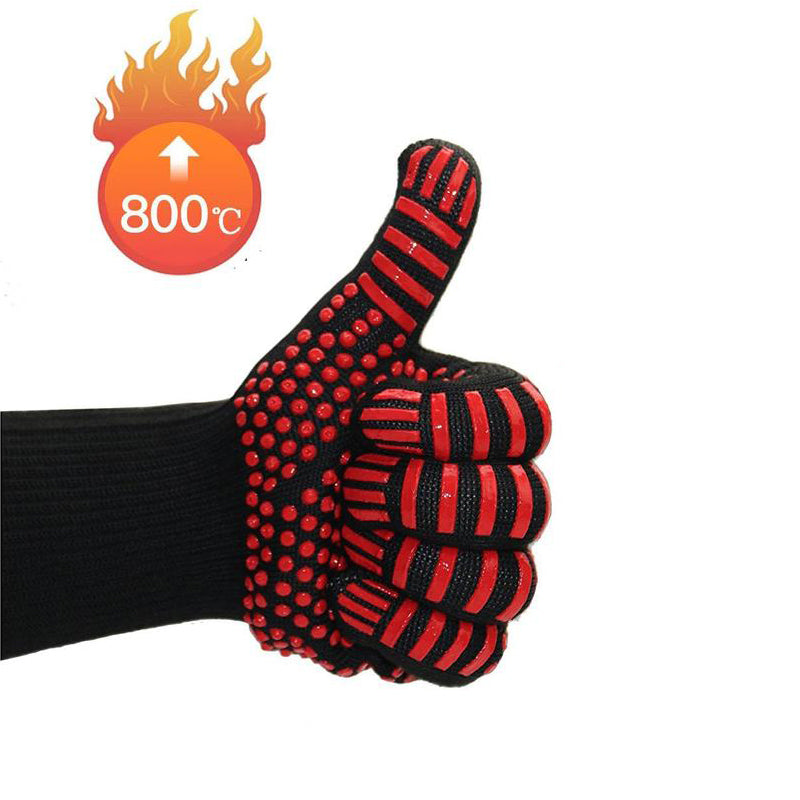 800度燒烤隔熱手套 BBQ焗爐硅膠手套 (單隻)