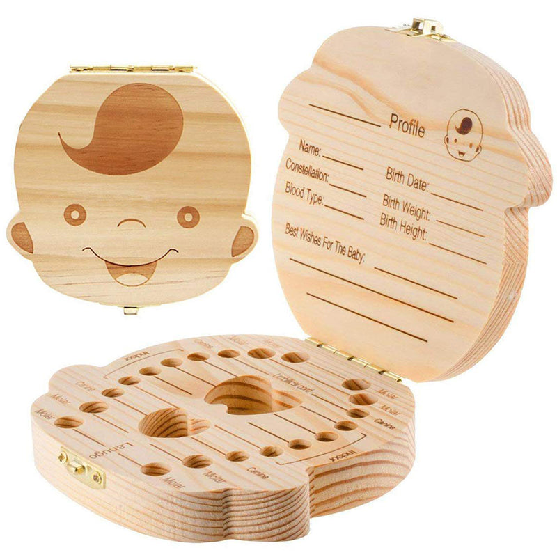 木製嬰兒牙齒收藏盒(BB仔/BB女)