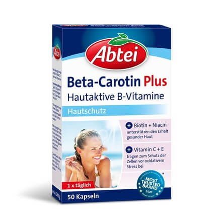 Abtei Beta-Carotin Plus 胡蘿蔔素護膚膠囊50粒 德國進口