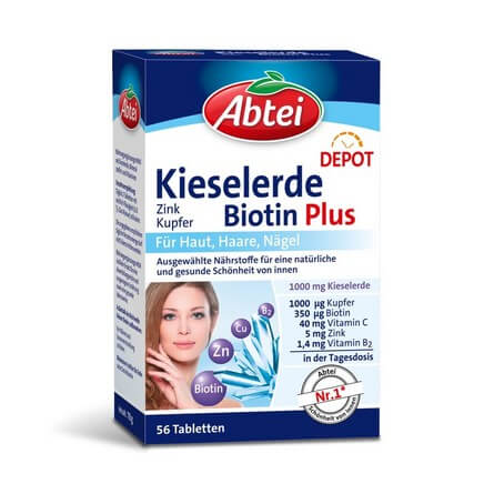 Abtei Kieselerde Biotin Plus 護髮強韌指甲護膚生物素56粒 德國進口